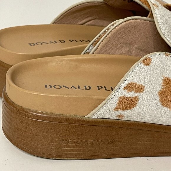 Donald J. Pliner | Fiona Printed Calf Hair Leather Buckled Mule - Picture 4 of 7